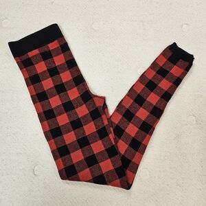 SO Heritage Plaid Red and Black Leggings High Waisted